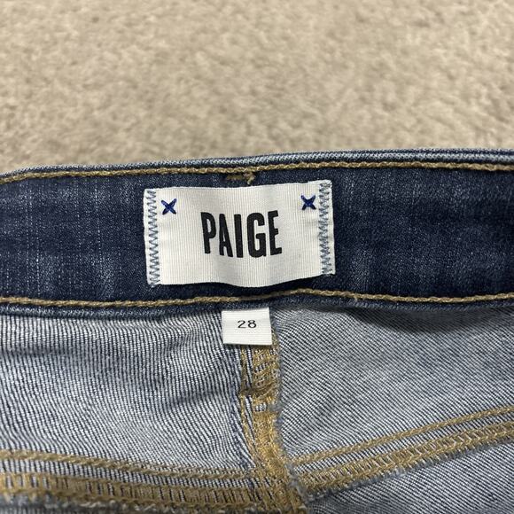 Paige Hoxton Ankle Fit Jeans Women's Size 28 Blue Denim Mid-Rise Stretch - Picture 3 of 6